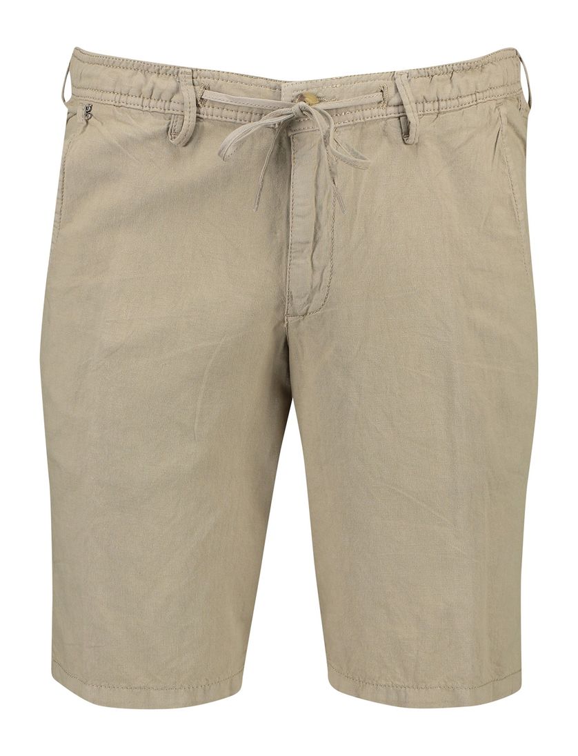 katoenen Gardeur korte broek Jasper effen beige