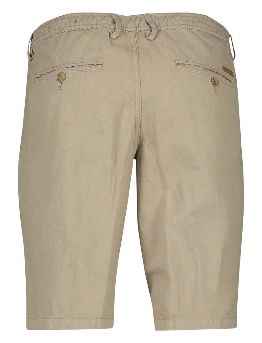 katoenen Gardeur korte broek Jasper effen beige