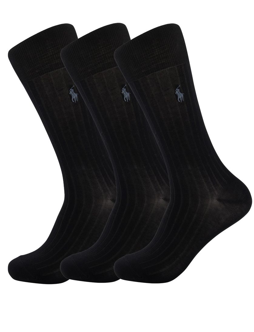 Polo Ralph Lauren sokken 3-pack zwart