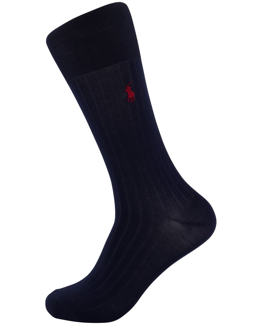 Polo Ralph Lauren sokken 3-pack navy rood paard met logo