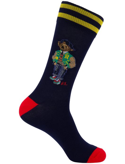 Polo Ralph Lauren Bear sokken 3-pack rood blauw groen