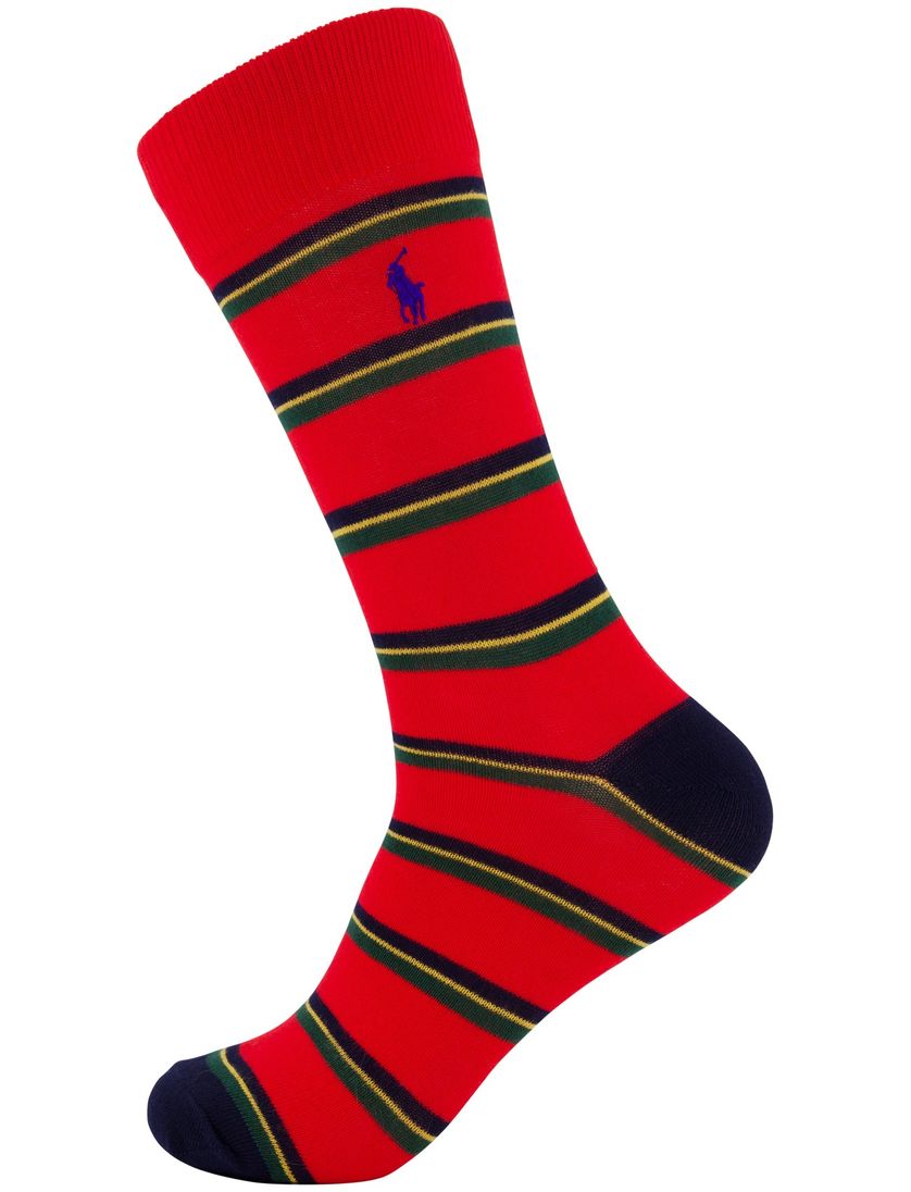 Polo Ralph Lauren casual Bear sokken 3-pack rood