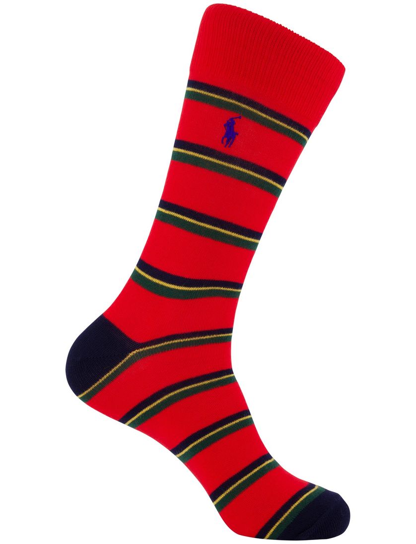 Polo Ralph Lauren casual Bear sokken 3-pack rood