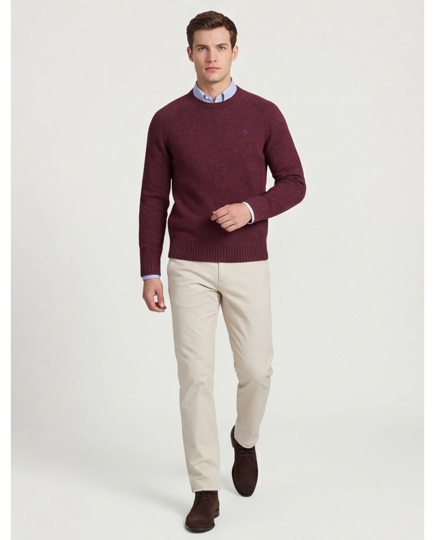 Polo Ralph Lauren trui bordeaux gebreid normale fit