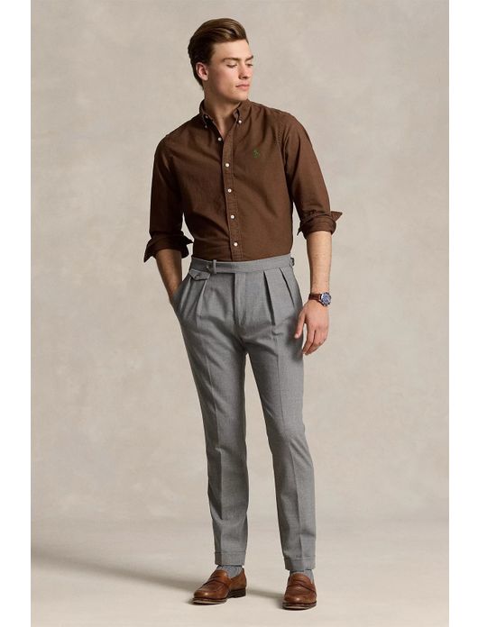 casual overhemd bruin Polo Ralph Lauren Custom Fit