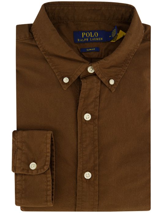 casual overhemd bruin Polo Ralph Lauren Custom Fit