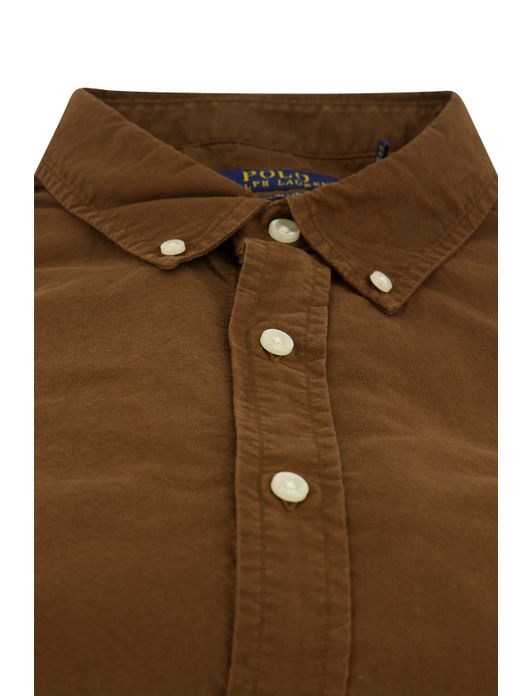casual overhemd bruin Polo Ralph Lauren Custom Fit