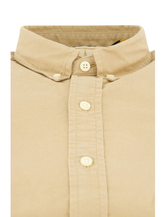 casual overhemd Polo Ralph Lauren beige effen katoen slim fit