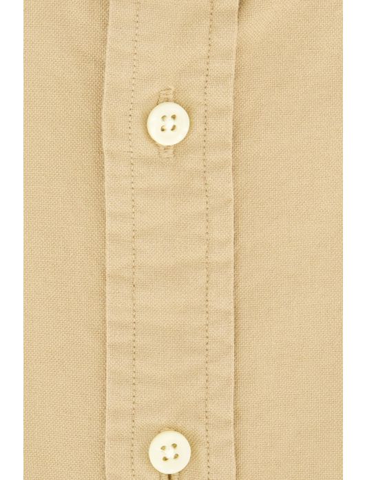 casual overhemd Polo Ralph Lauren beige effen katoen slim fit