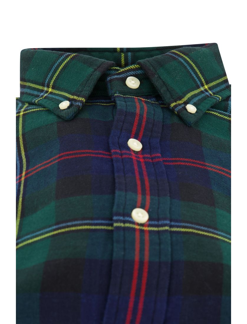 Polo Ralph Lauren casual overhemd Custom Fit groen geruit flanel