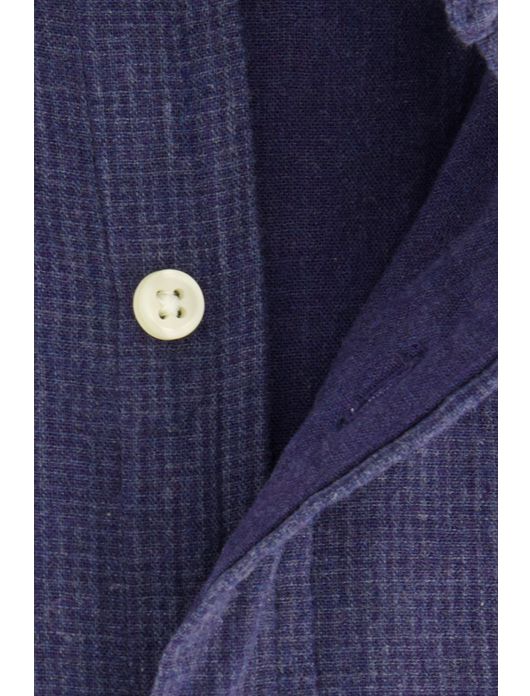 casual overhemd Polo Ralph Lauren donkerblauw effen katoen wijde fit