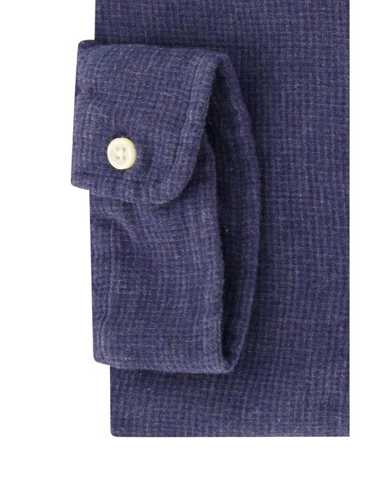 casual overhemd Polo Ralph Lauren donkerblauw effen katoen wijde fit