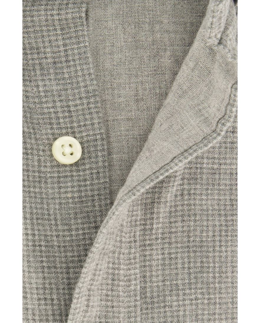 Polo Ralph Lauren casual overhemd grijs effen Custom Fit