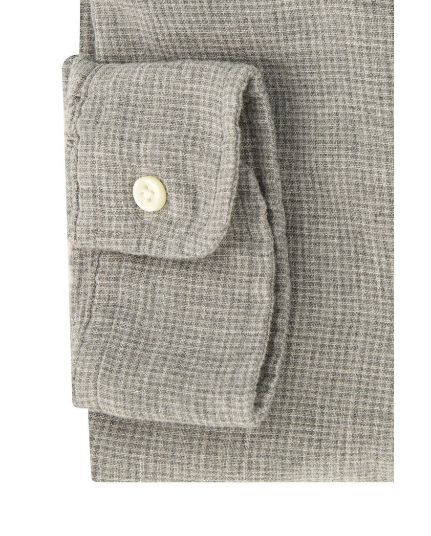 Polo Ralph Lauren casual overhemd grijs effen Custom Fit