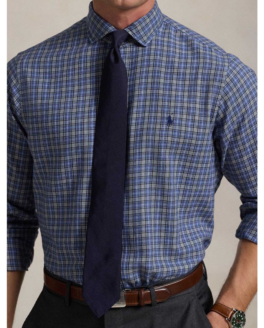 Polo Ralph Lauren Custom Fit casual overhemd blauw geruit