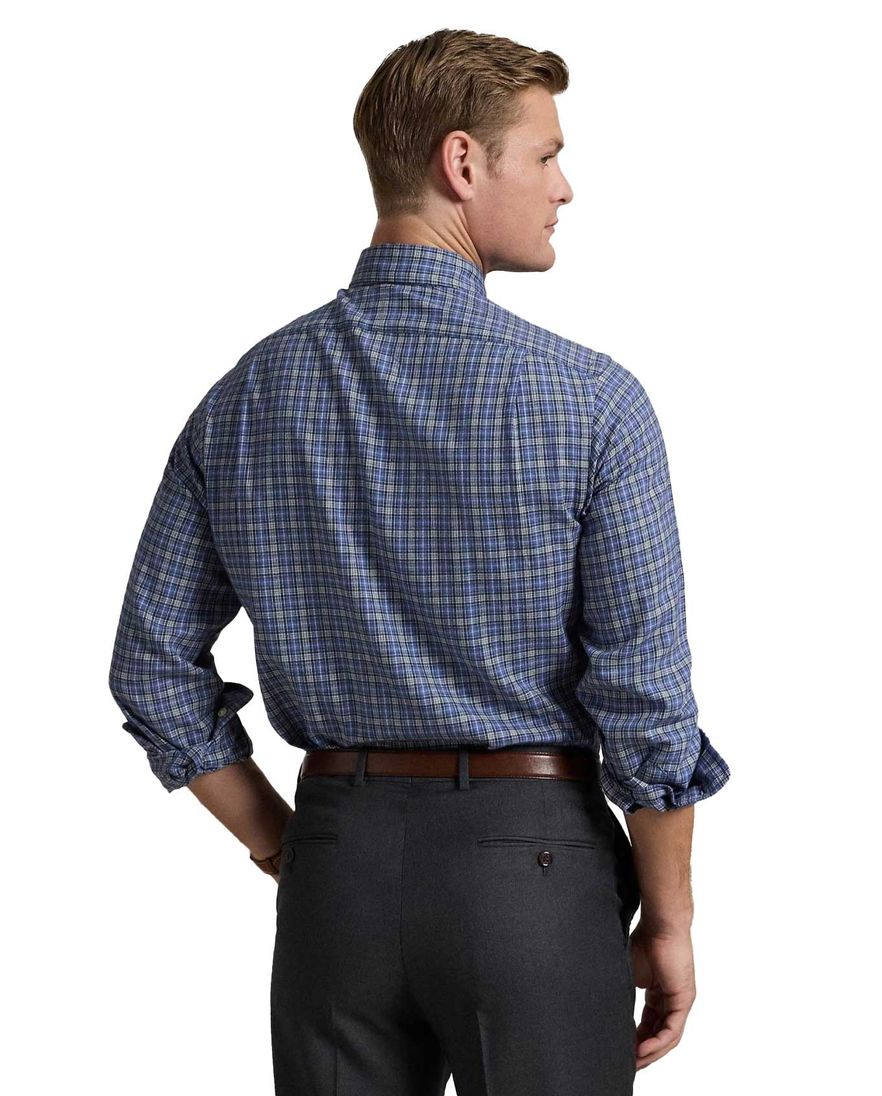 Polo Ralph Lauren Custom Fit casual overhemd blauw geruit