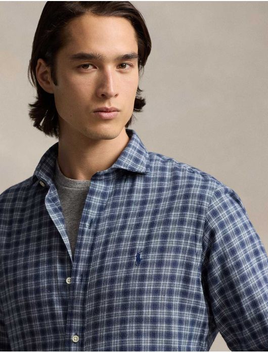 Polo Ralph Lauren overhemd donkerblauw geruit