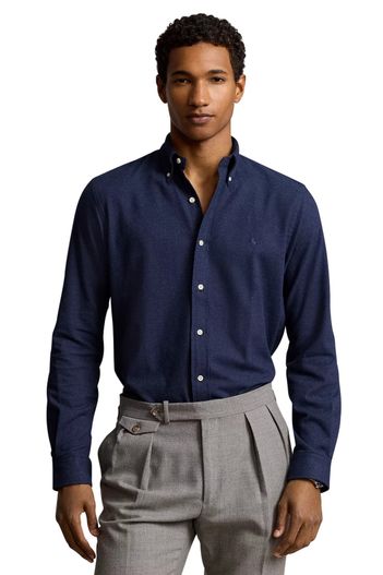 Polo Ralph Lauren Polo Ralph Lauren overhemd navy flanel normale fit