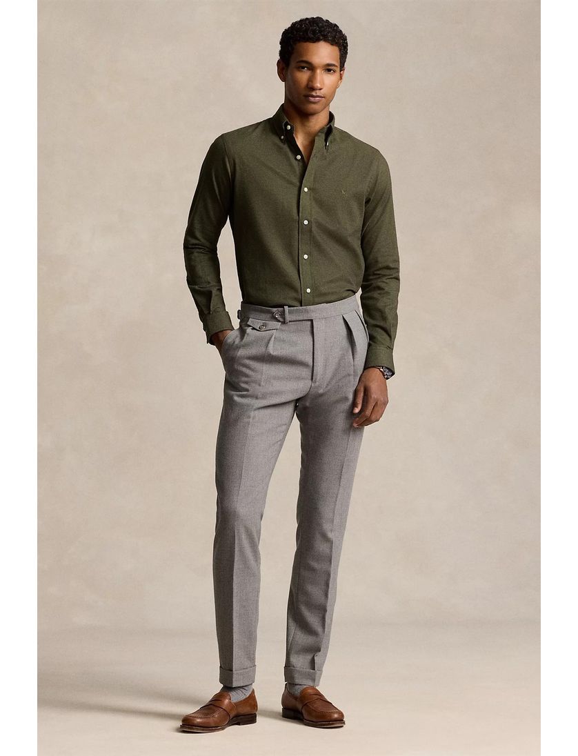 Polo Ralph Lauren overhemd groen flanel normale fit