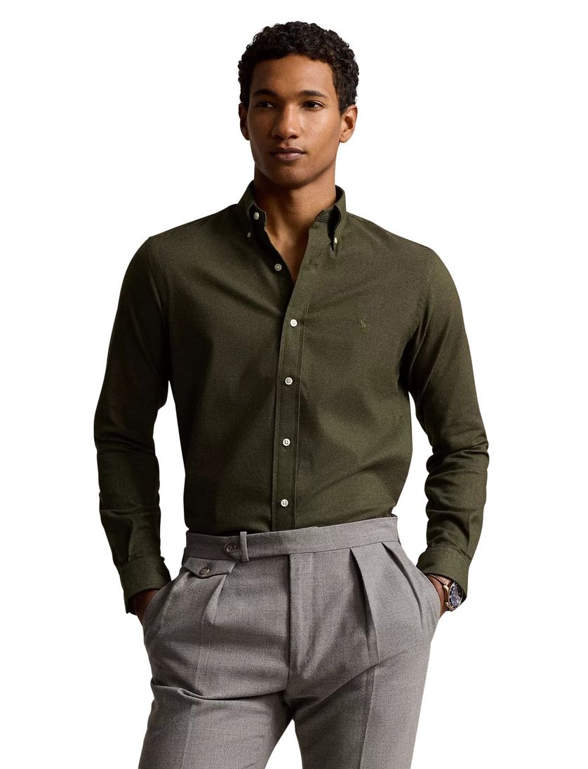 Polo Ralph Lauren overhemd groen flanel normale fit