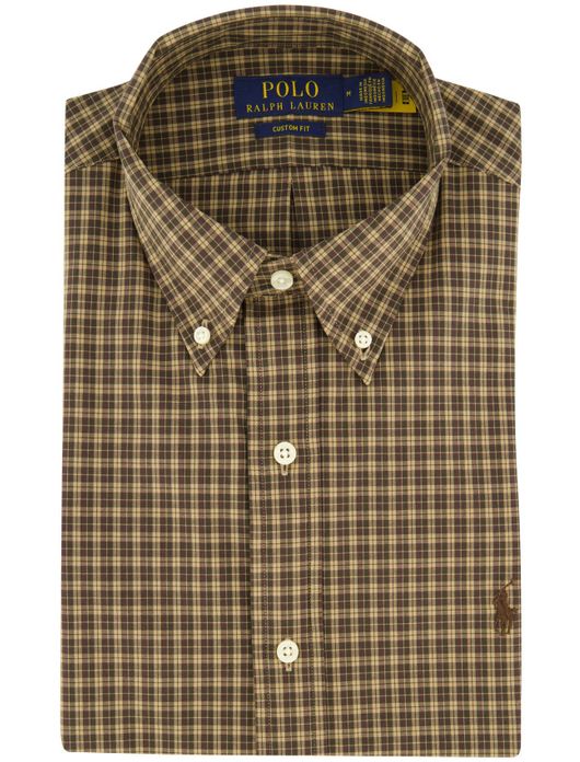 casual overhemd Polo Ralph Lauren bruin geruit katoen normale fit