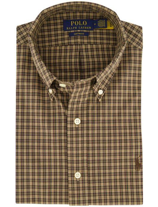 casual overhemd Polo Ralph Lauren bruin geruit katoen normale fit