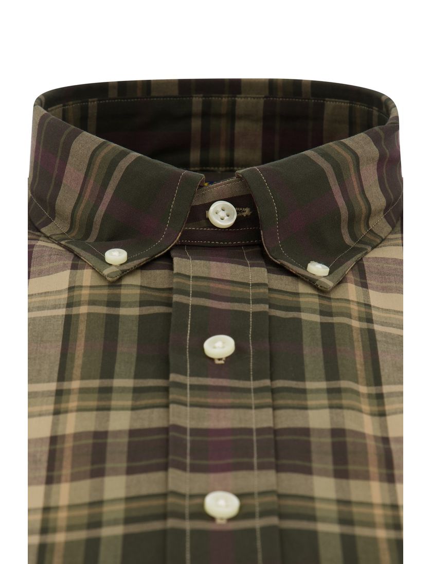 Polo Ralph Lauren Custom Fit overhemd groen geruit katoen