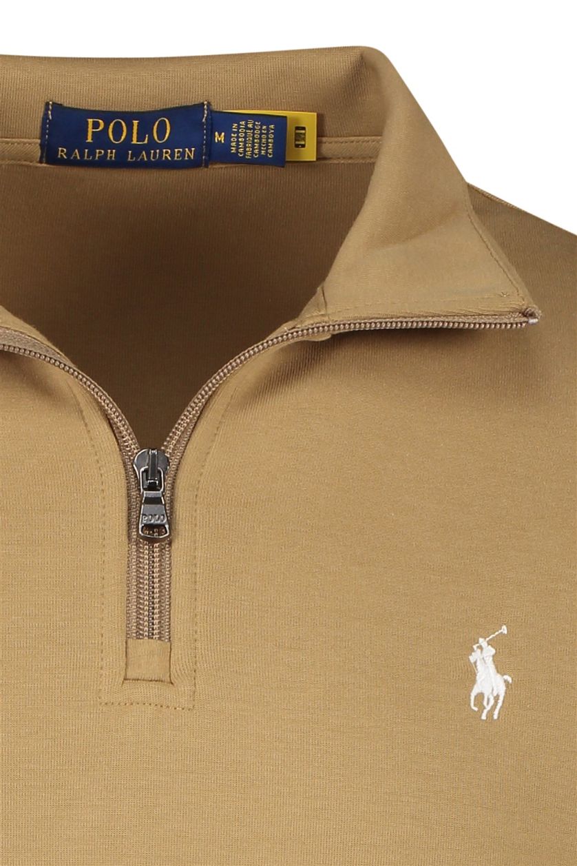 Half zip trui Polo Ralph Lauren Custom Fit camel