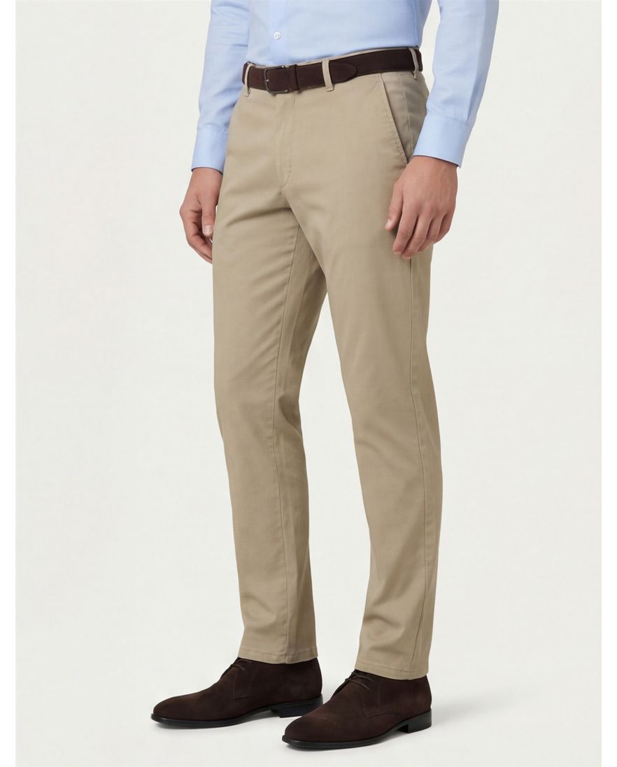Meyer Pantalon katoen bruin perfect fit
