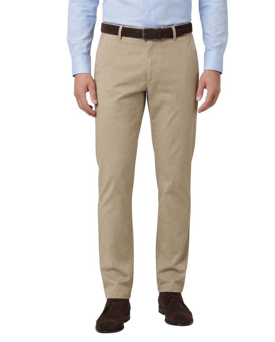 Meyer Pantalon katoen bruin perfect fit