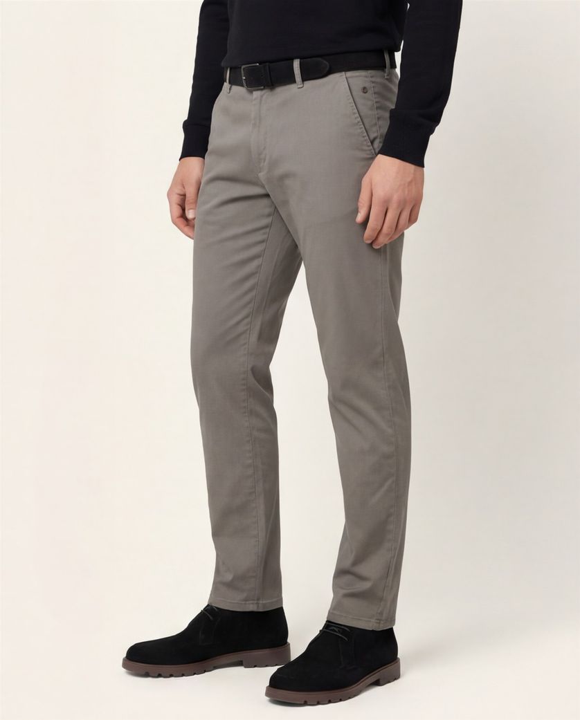 Meyer Pantalon katoen bruin oslo perfect fit