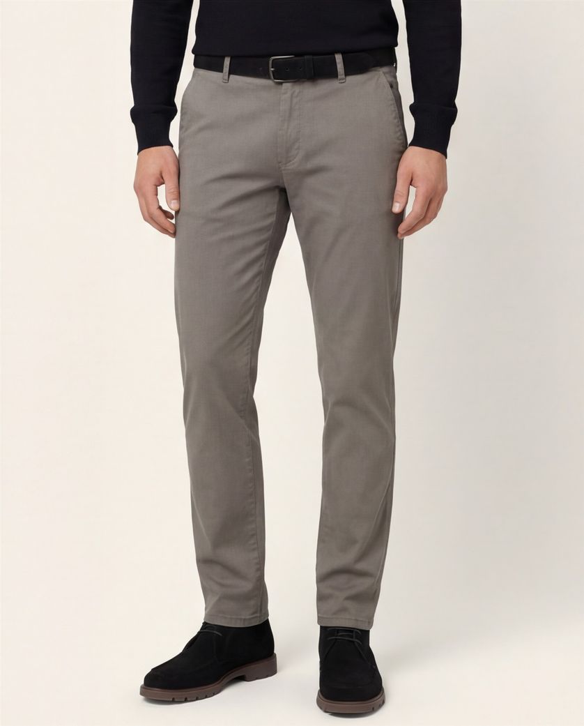 Meyer Pantalon katoen bruin oslo perfect fit