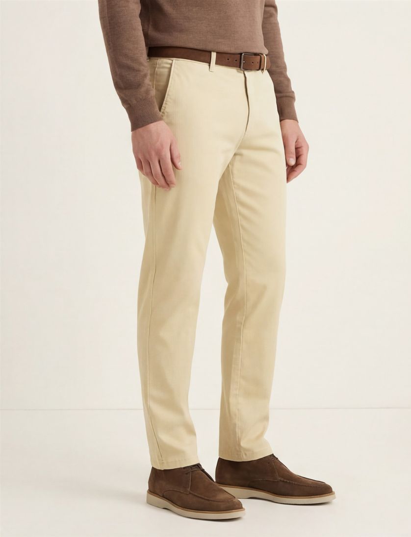 Meyer pantalon creme katoen effen