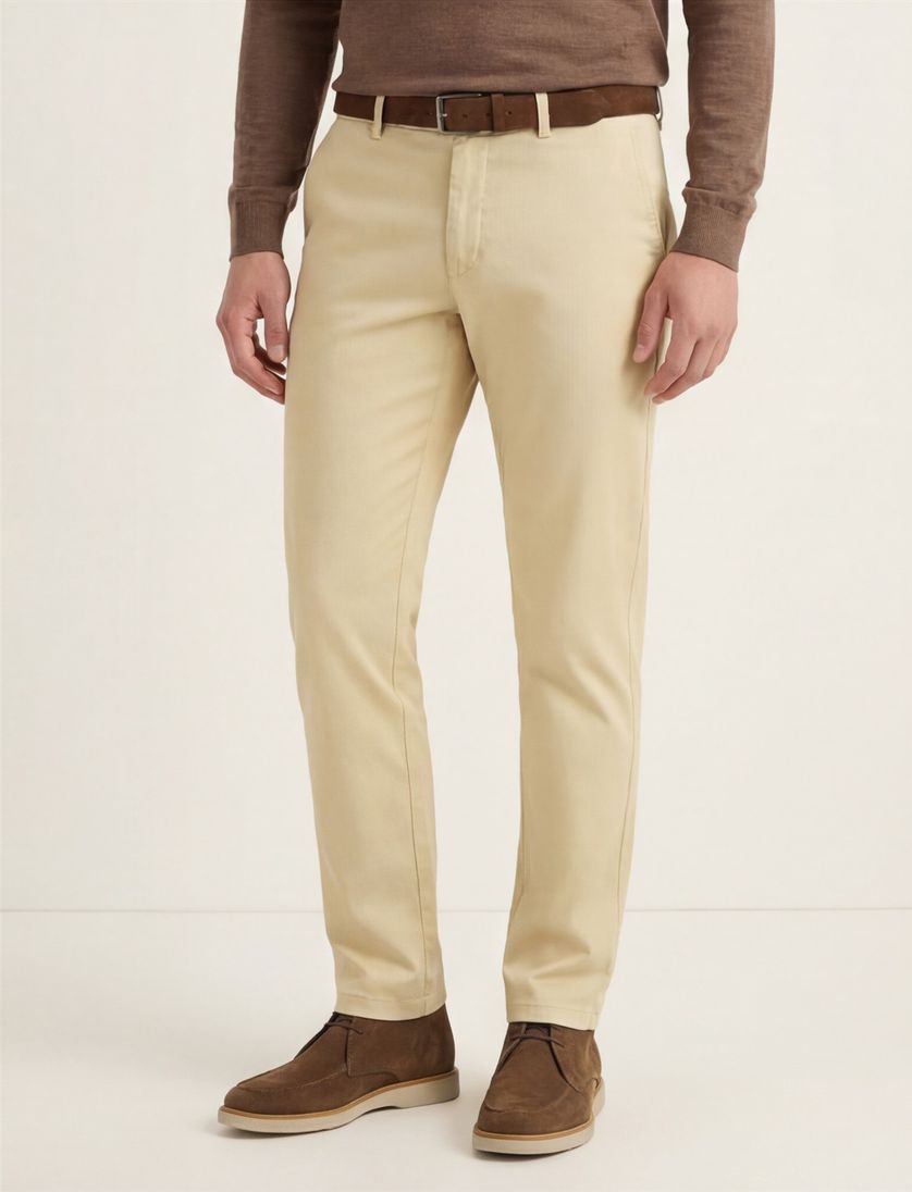 Meyer pantalon creme katoen effen