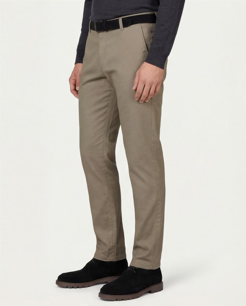 katoenen broek Meyer Rio bruin