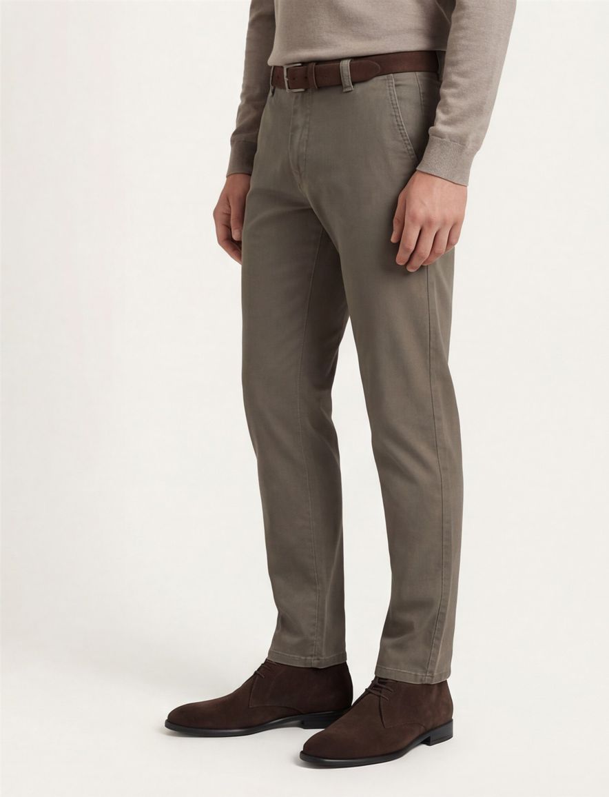 katoenen broek bruin Meyer Rio