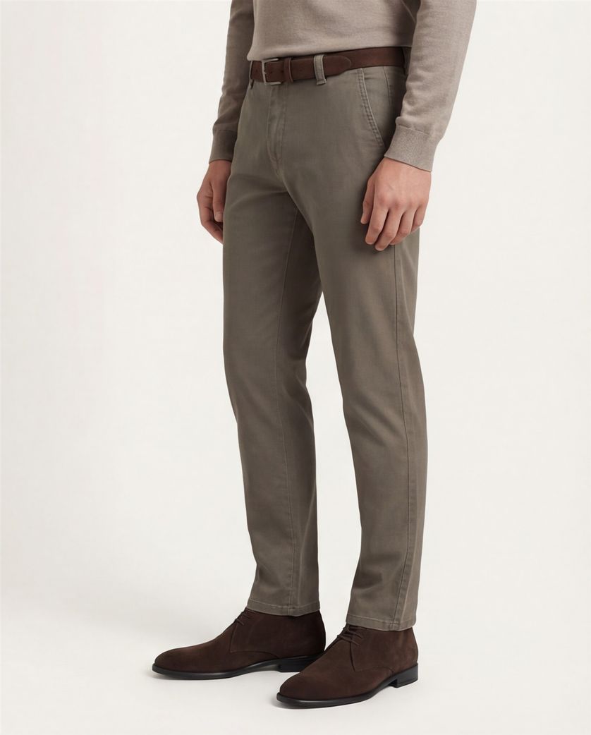 katoenen broek Meyer Rio bruin