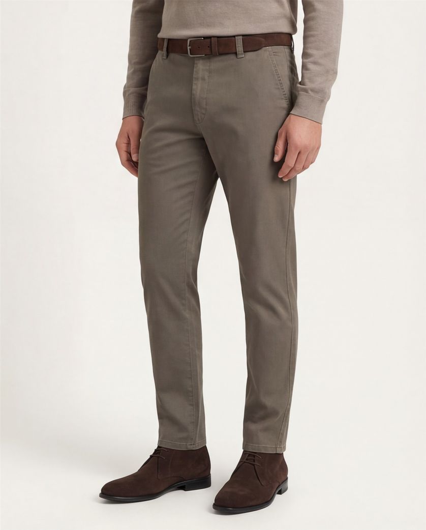 katoenen broek Meyer Rio bruin