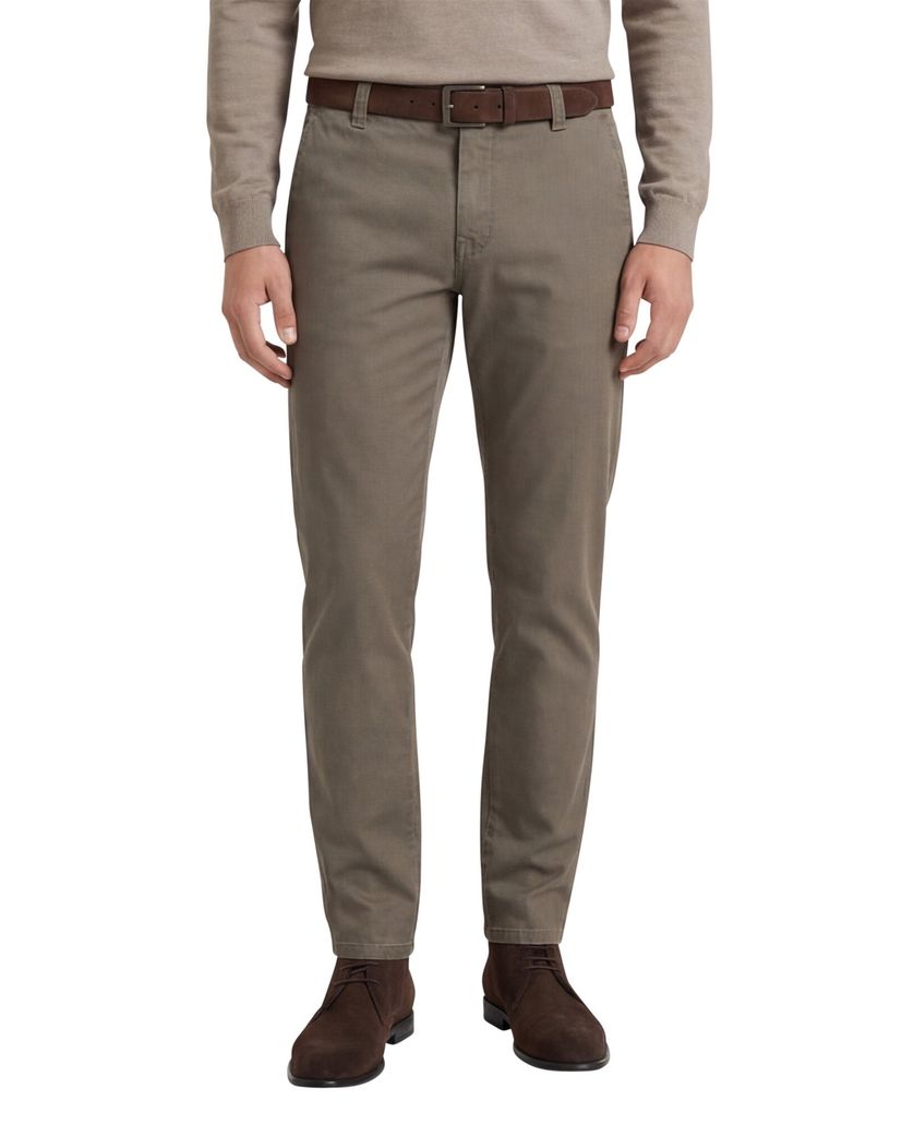 katoenen broek Meyer Rio bruin