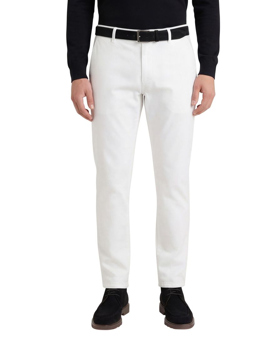 Meyer Pantalon wit modern fit katoen