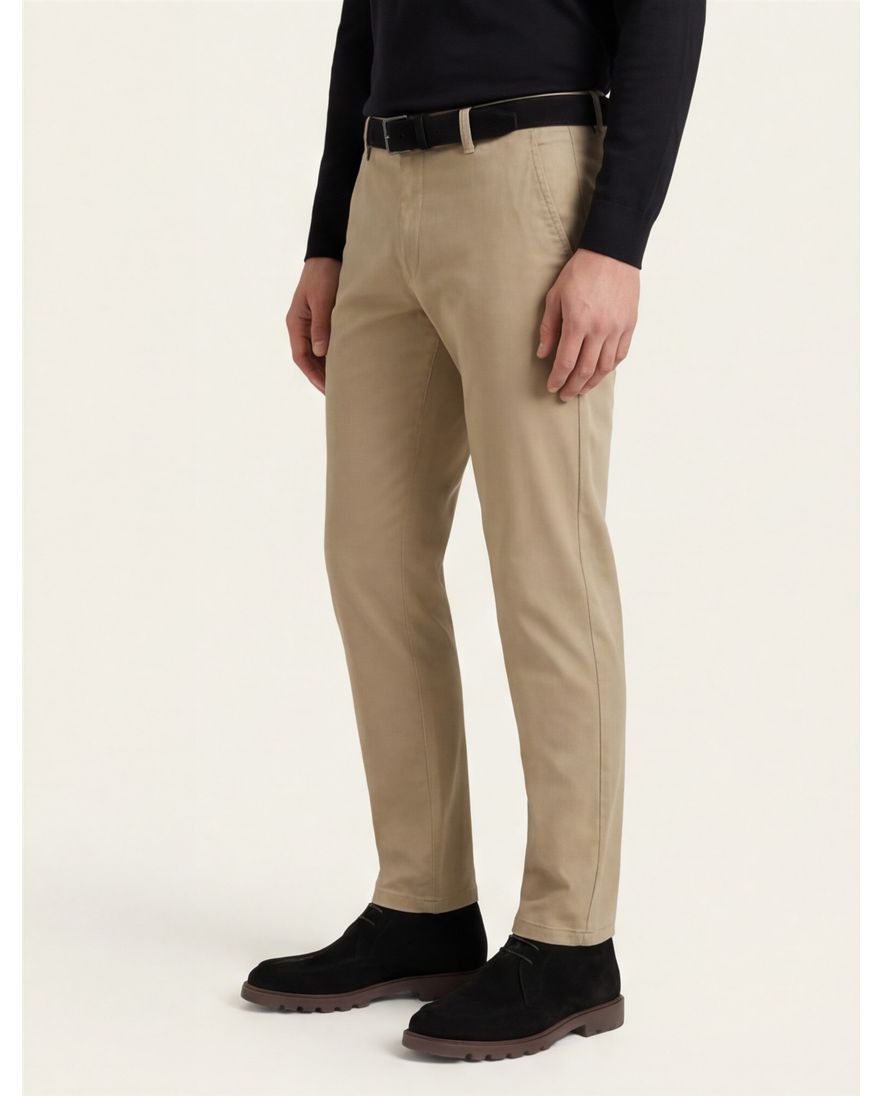 Meyer Pantalon bruin modern fit effen