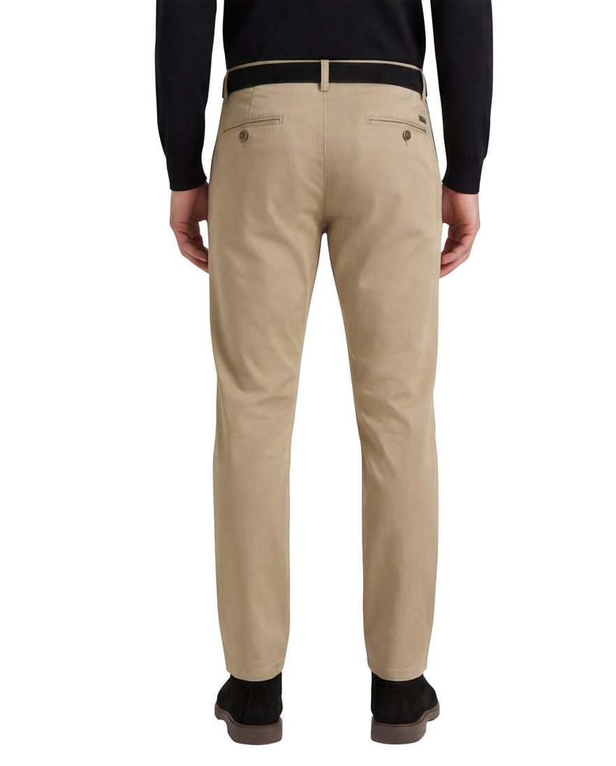 Meyer Pantalon bruin modern fit effen