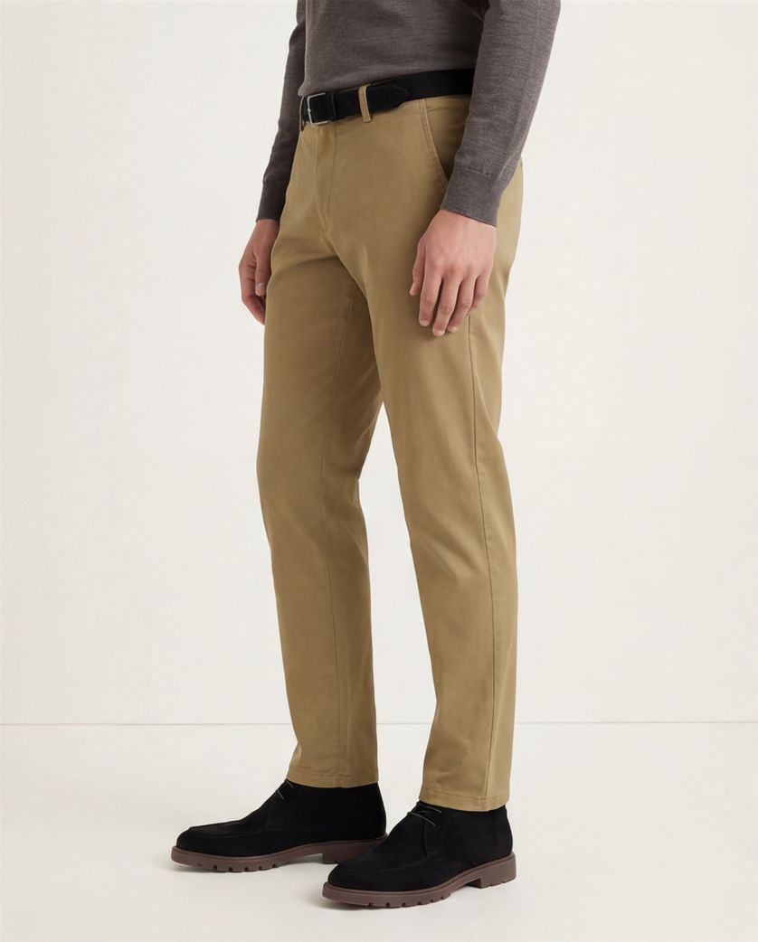 Meyer katoenen broek Rio bruin effen