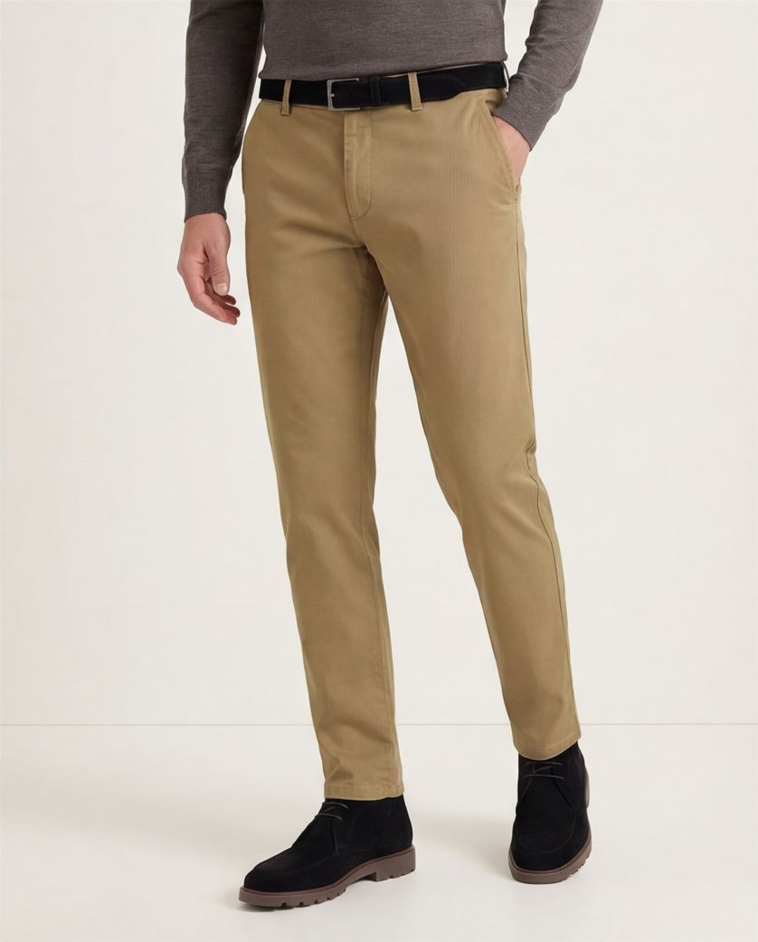 Meyer katoenen broek Rio bruin effen