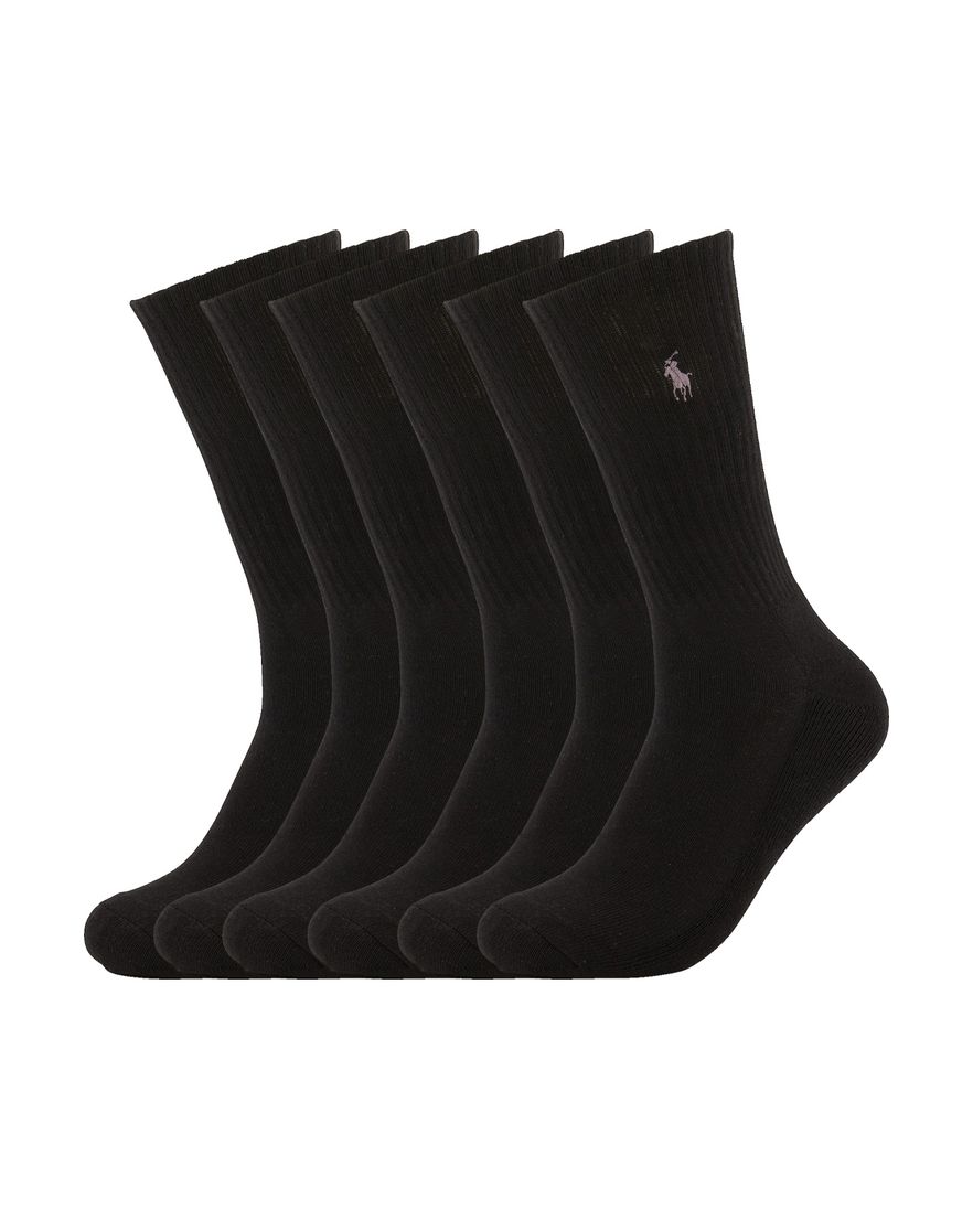 Polo Ralph Lauren sokken zwart effen katoen 3-pack