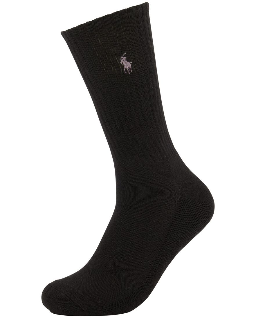 Polo Ralph Lauren sokken zwart effen katoen 3-pack