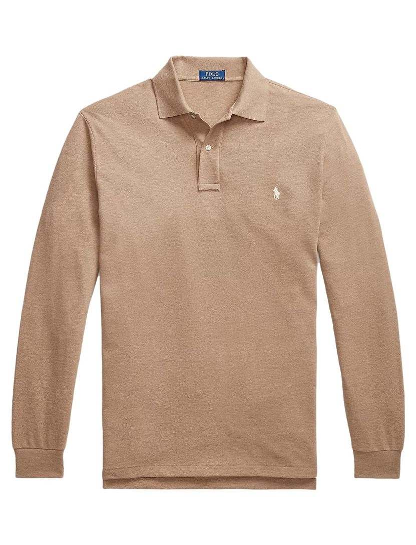 Big & Tall Polo Ralph Lauren polo lange mouw beige