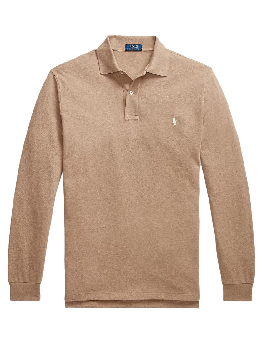 Big & Tall Polo Ralph Lauren polo lange mouw beige
