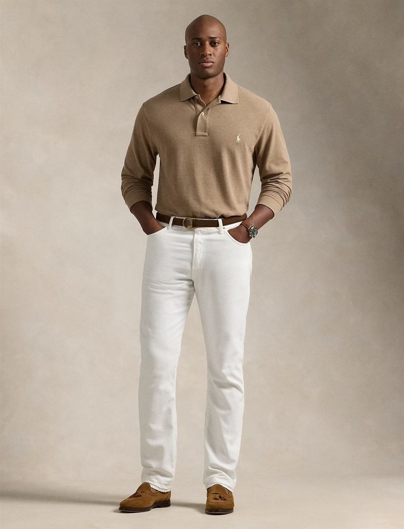 Big & Tall Polo Ralph Lauren polo lange mouw beige