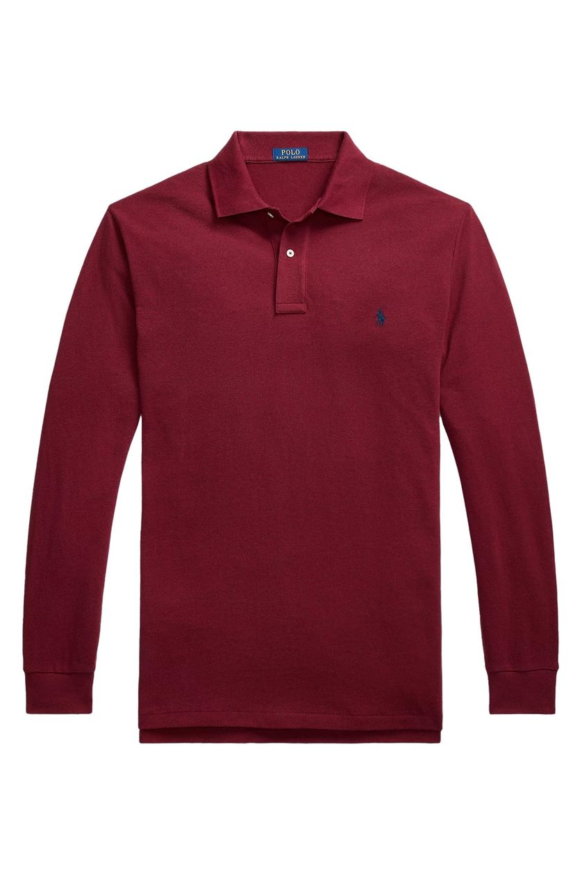 polo lange mouw Ralph Lauren Big & Tall bordeaux